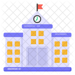 School Building Icon - Download in Flat Style