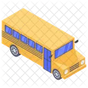 スクールバス、学生バス、ミニバス アイコン