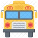School Bus Public Yellow Icon