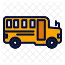 School Bus Car Transport Icon