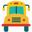 School Bus Front View Icon