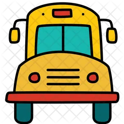 School Bus Front View  Icon