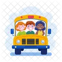 School Bus Vehicle Transportation Icon