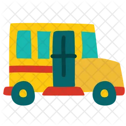 School Bus Side View  Icon