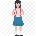 Pupil School Child Schoolgirl Icon