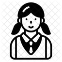 School Girl Student Pupil Icon