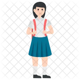 School Going Girl  Icon