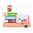 School Homework Homework Notebooks Homework Books Icon