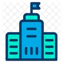 College Building Construction Icon