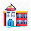 School School Building Educational Institute Icône