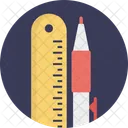Pencil Ruler Lines Icon