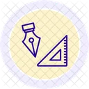 School Supplies Line Icon Icon