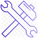 Schraubenschlussel Mit Hammer Garagenwerkzeuge Wartungswerkzeug Icon