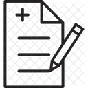 Schreiben Blatt Medizin Icône