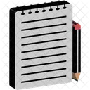 Stift Notizblock Unterschrift Icon