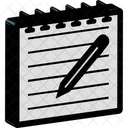 Stift Notizblock Unterschrift Icon