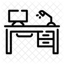 Schreibtisch Lehrer Klassenzimmer Symbol