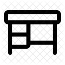 Schreibtisch Lehrerpult Stuhl Symbol