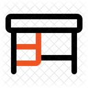 Schreibtisch Lehrerpult Stuhl Symbol