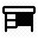 Schreibtisch Lehrerpult Stuhl Symbol