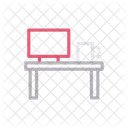 Schreibtisch Computer LCD Symbol