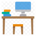 Klassenzimmer Schreibtisch Schule Symbol