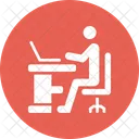 Schreibtisch Buro Laptop Icon