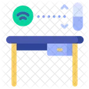 Schreibtisch mit Hubfunktion  Symbol