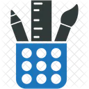 Schreibwaren Bleistift Lineal Symbol