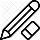 Schreibwaren Bleistift Radiergummi Symbol