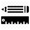 Schreibwarenwerkzeuge Schreibwareninstrument Bleistiftwaage Symbol