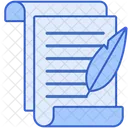 Schriftliche Dokumente Unterlagen Artikel Symbol