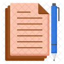 Schriftliche Unterlagen Symbol