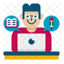 Schriftsteller Autor Berufe Mann Mann Symbol