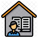Schriftsteller Zu Hause Arbeiten Buch Symbol