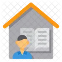 Schriftsteller Zu Hause Arbeiten Buch Symbol