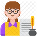 Schriftstellerin Berufe Frau Frau Symbol