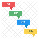 Schritt Etiketten Diagramm Etikettenpfeile Infografik Geschaftsvorlage Symbol