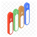 Schritt Infografik Business Analytics Alphabetisches Diagramm Symbol