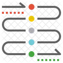 Dynamisch Statisch Schritt Symbol