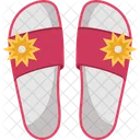 Flach Flipflop Schuhe Symbol