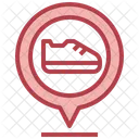 Schuhstandort Schuhgeschaft Schuhmarkt Symbol