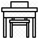 Schulbank Sitz Schreibtischstuhl Symbol