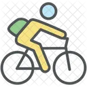 Schuler Auf Fahrrad Symbol