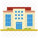 Gelbes Schulgebaude Schule Bildung Symbol