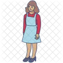Schulmadchen Madchen Junges Madchen Symbol