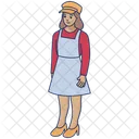 Schulmadchen Madchen Junges Madchen Symbol