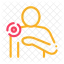 Punktgenau Schulter Schmerzen Symbol