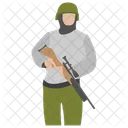 Bereit Zum Schiessen Offizier Schiessen Armeeoffizier Icon