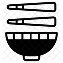 Schüssel und Stäbchen  Symbol